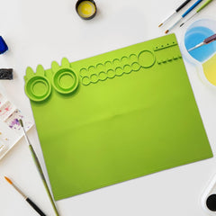 Silicone Painting Mat for Kids with Pop-Up Water Cup - Craft & Art Surface