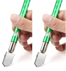 Professional Glass Cutter Pen with Diamond Set, Steel Blade & Anti-slip Handle