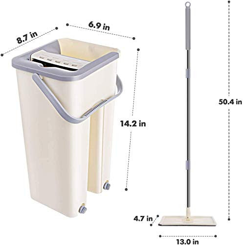 Magic Flat Mop with Self-Cleaning Microfiber for Easy Floor Cleaning