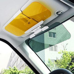 HD Car Sun Visor for Day & Night Glare Protection, Yellow
