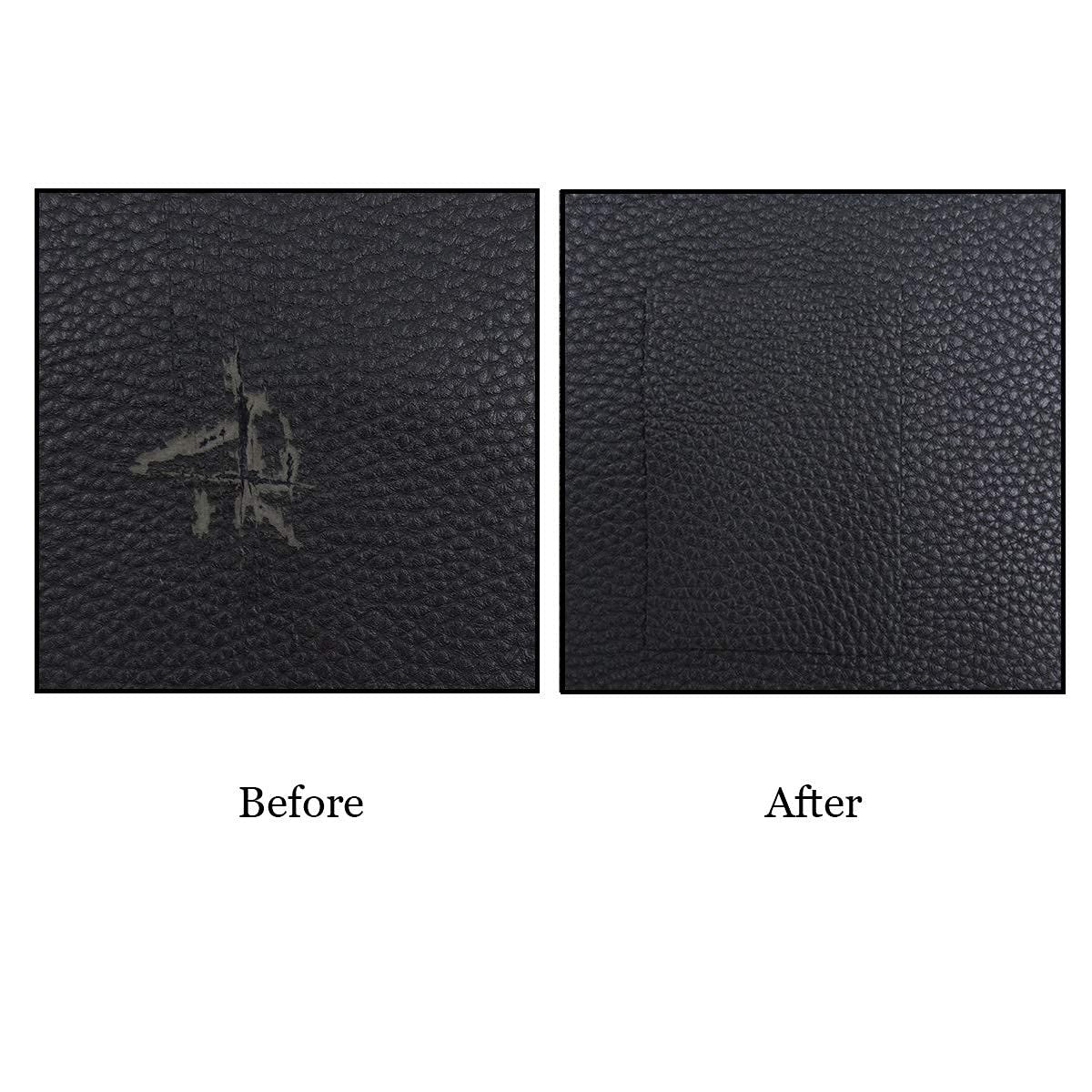 Black Leather Repair Patch 60x30cm for Furniture & Couch Repair