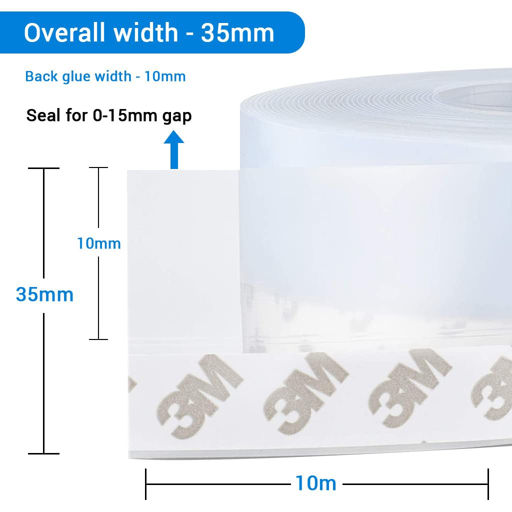 3M Silicone Door & Window Seal Strip, 45mm, Self-Adhesive, 3M