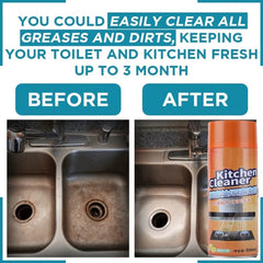 Orange Kitchen Multi-Purpose Foam Cleaner Spray 500ml for Grease & Stain Removal