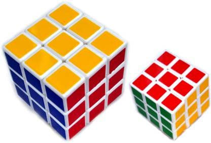 2 PIs Magic Cube Combo Set: High-Speed 3x3 & 3x3 Small Puzzles