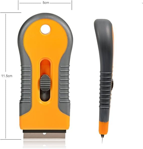 Heavy-Duty Metal Paint Scraper with 15 Replacement Blades