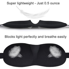 Black Eye Mask 3D Sleep Mask & Black Head Band for Rest