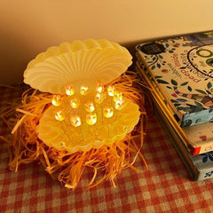 Elegant Shell Tulip Lamp with Flower Light and Magic Cube Design