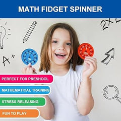 9-Piece Math Fidget Spinner Set for Educational Fun and Multiplication