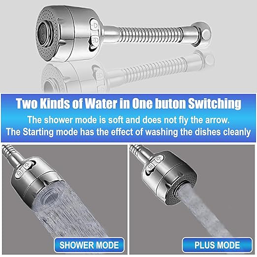 Switch Turbo Flex 360° Rotatable Kitchen Sink Faucet with Splash Filter