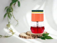 2-in-1 Round Soap Pump Dispenser with Sponge Holder for Kitchen