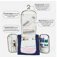 Multifunctional Waterproof Travel Cosmetic Bag with Hooks and Compartments