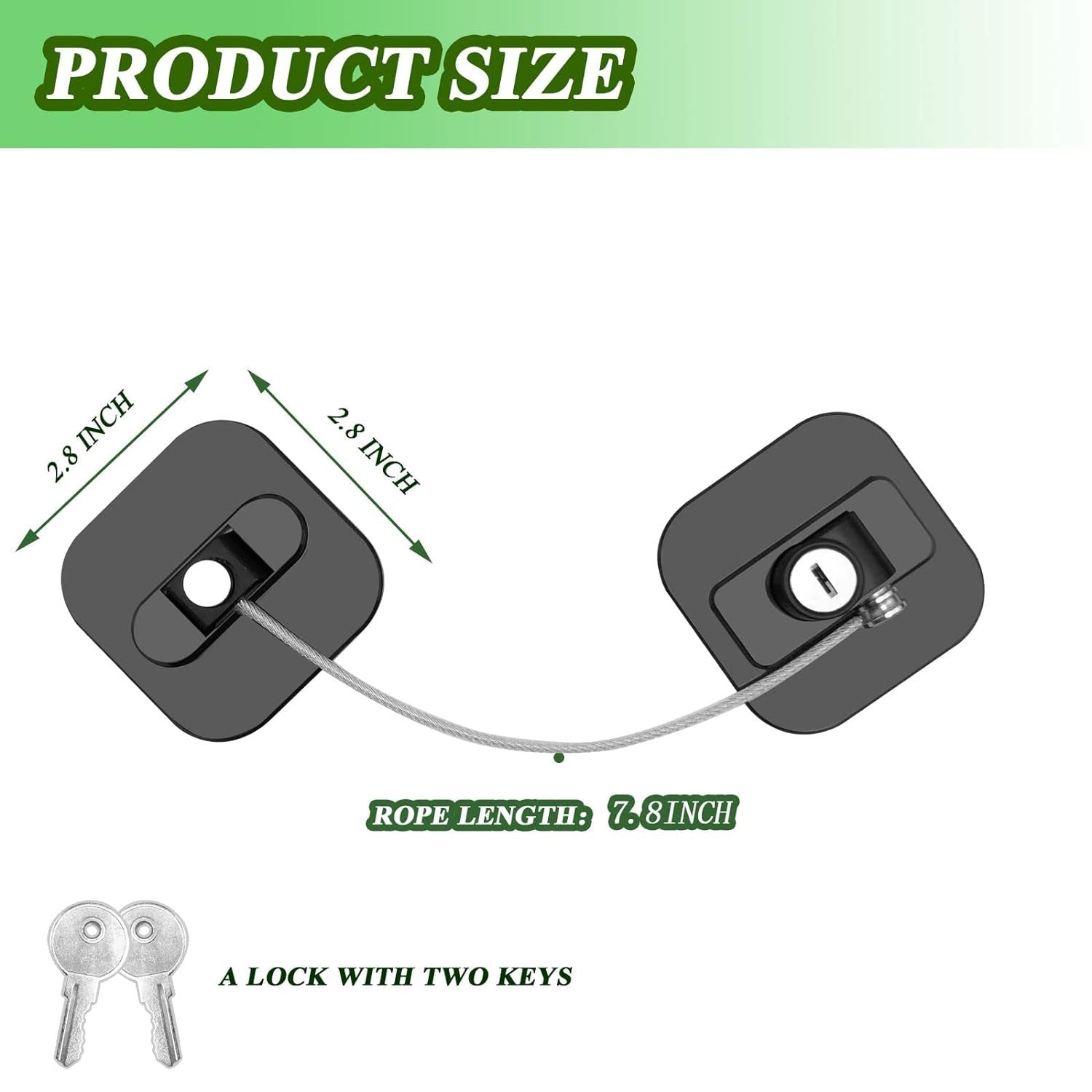 Child Safety Door Lock with Keys – Secure & Easy to Use