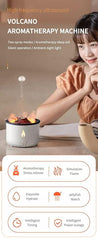 Volcano Flame Diffuser & Humidifier for Aromatherapy and Air Quality