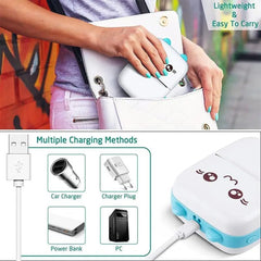 Mini Bluetooth Thermal Printer - Portable, Clear, Wireless Printing