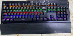 Black USB Mechanical Gaming Keyboard with LED Backlit, No Numlock