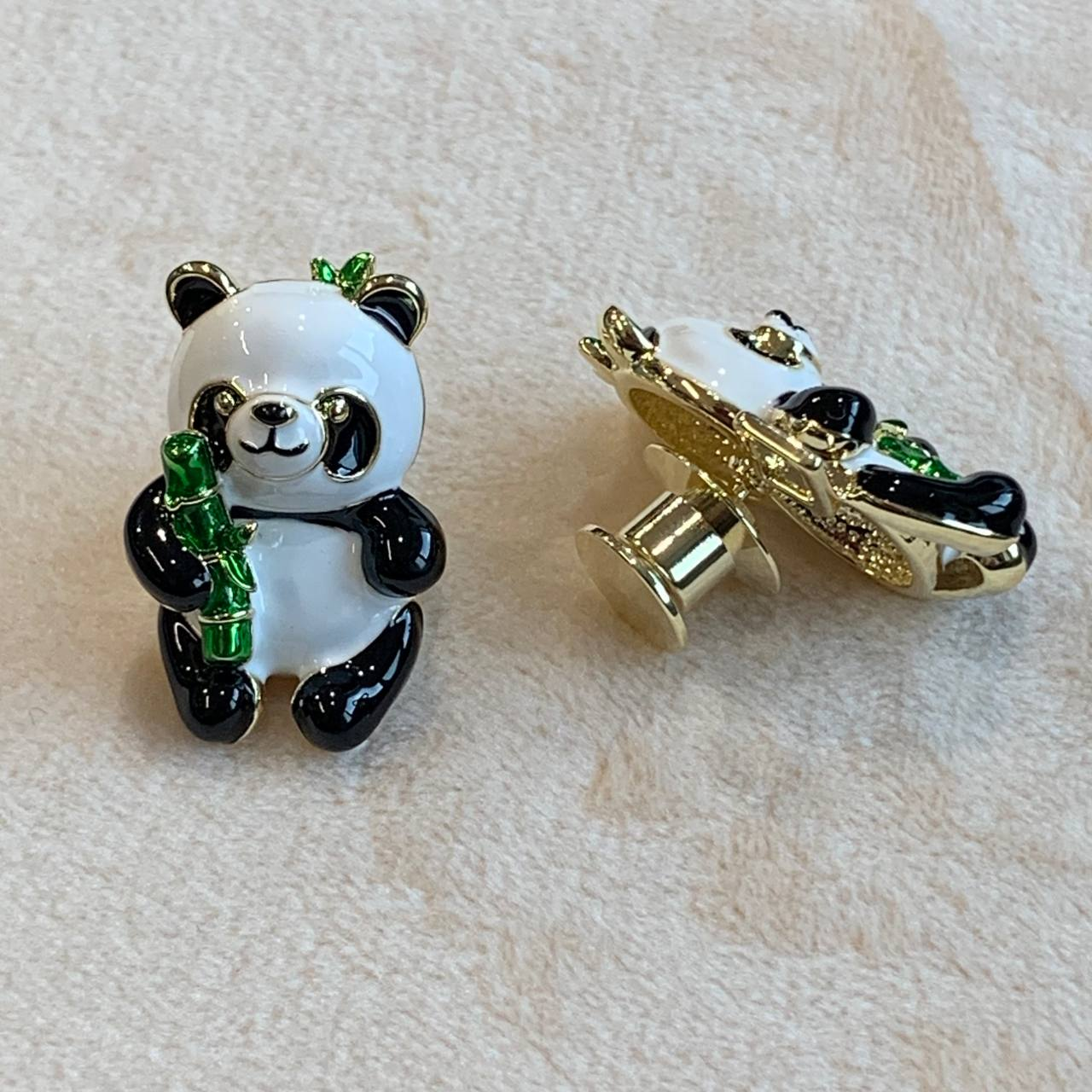 Cute Panda Bear Button Pins - Perfect Accessory for Bags and Jackets