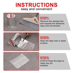 Aluminium Silver Waterproof Tape 15cm x 5m for Leak Repair
