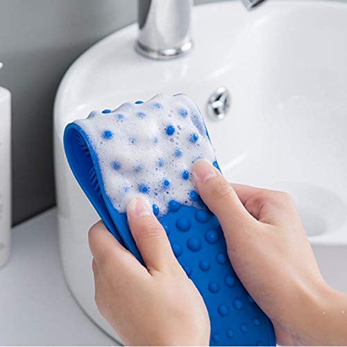 Extended 28-Inch Silicone Back Scrubber with Massage Beads