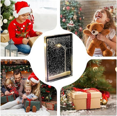 Snowflake Snow Globe Night Light with Flowing Snow Effect