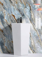 Blue Mountain Marble Foil Ta-060 Natural & Golden Blue Marble Finish