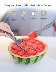 2-in-1 Watermelon Fork & Slicer Cutter Tool
