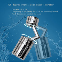 720° Rotating Faucet with Splash Filter and Dual Mode Water Flow