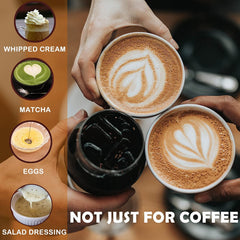 Electric Milk Frother with Ss Stand – Handheld Latte & Coffee Mixer