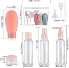 11-Piece Silicone Travel Bottle Set for Easy Packing