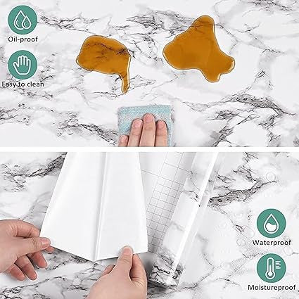 Elegant White Marble Foil (TA-026) for Stylish Surface Finishes