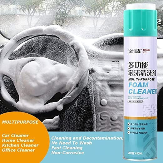 Heavy-Duty Foam Cleaner Spray for Car, Kitchen, and Home Surfaces