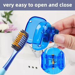 Travel Toothbrush Head Cover with Clip - Protective Plastic Cap