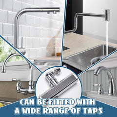 4-Mode Swivel Waterfall Kitchen Faucet with Splash-Proof & Shower Function