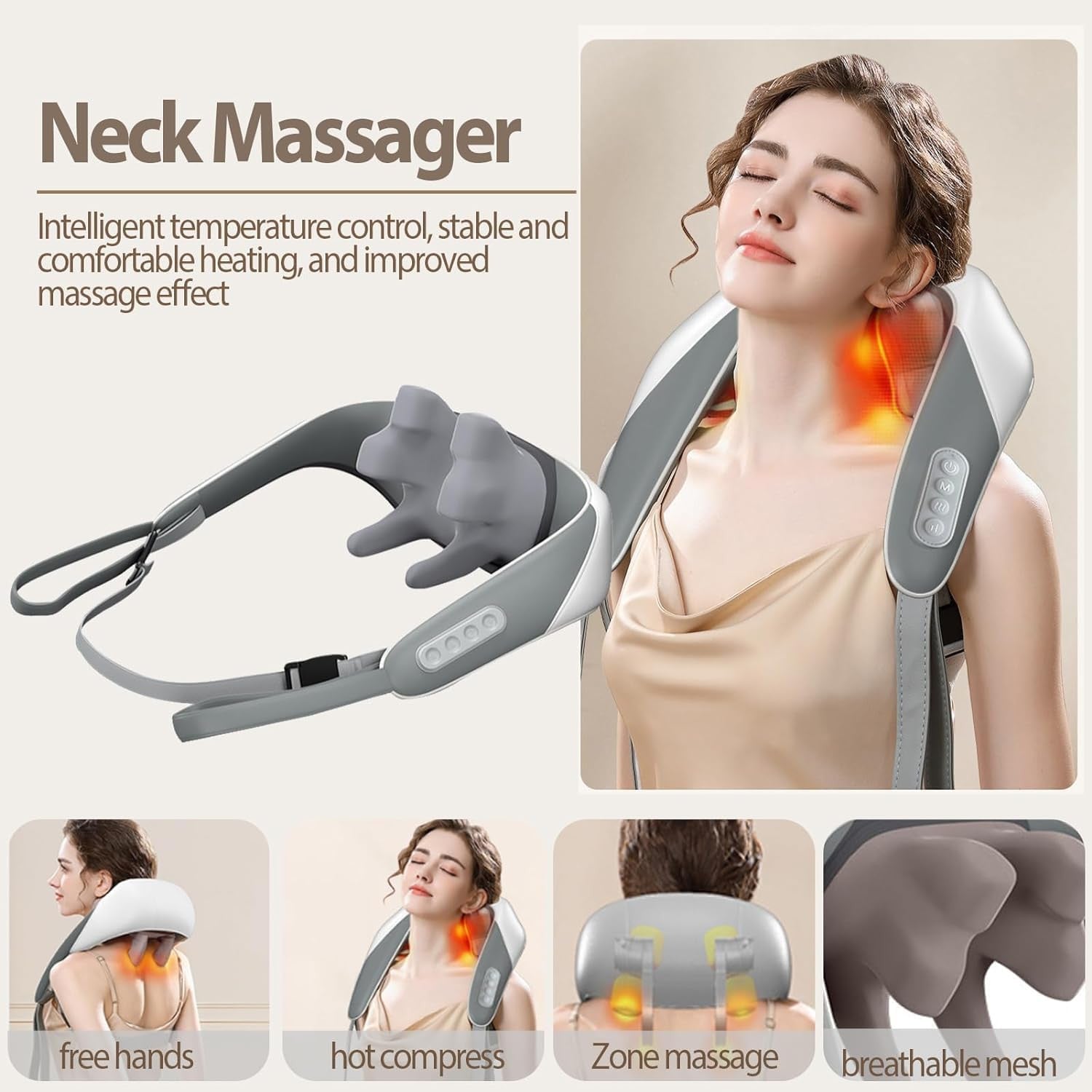 Electric Neck & Shoulder Massager for Back Relief