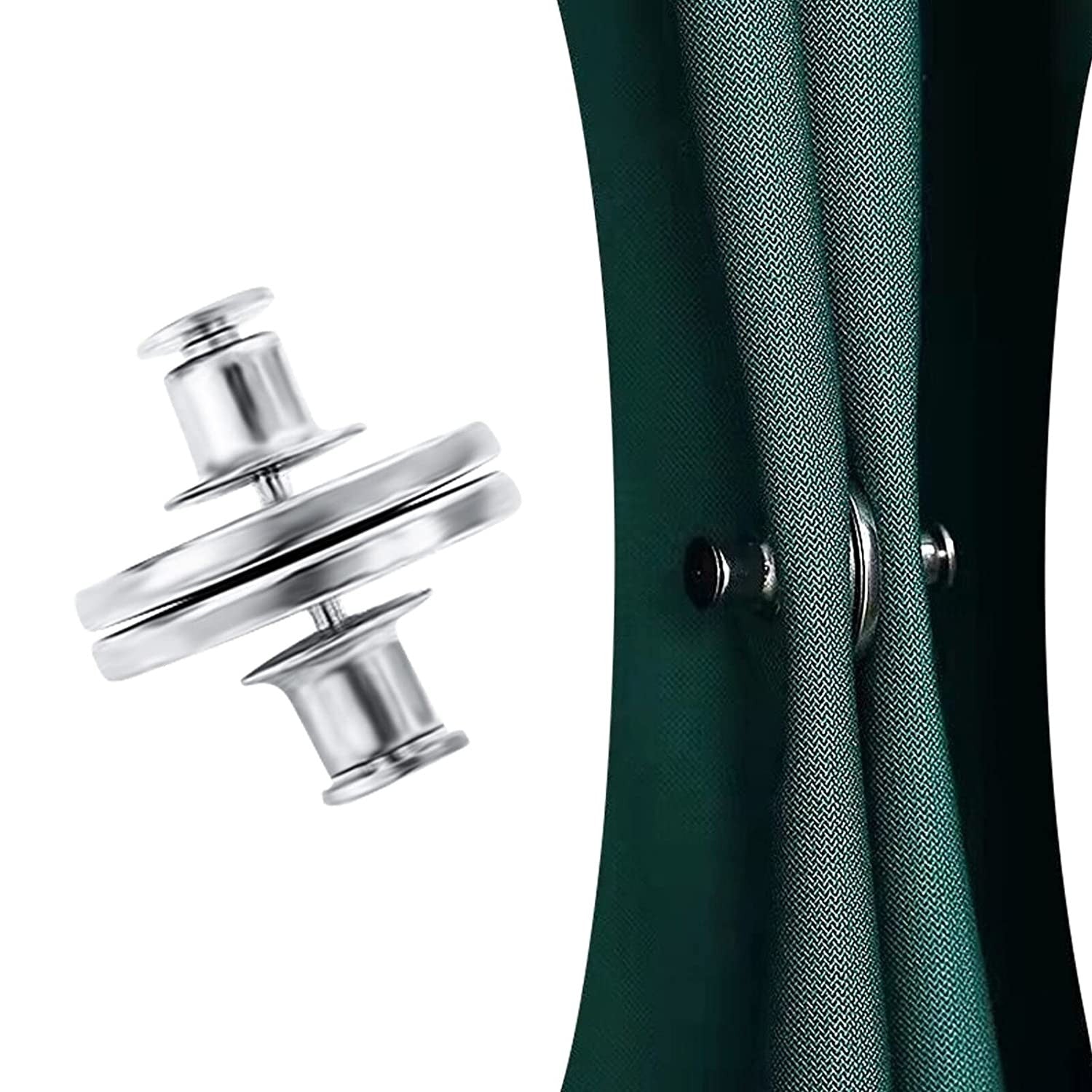 Magnetic Curtain Close Buckle - Detachable, Nail-Free, Strong Magnet - 1 Pc