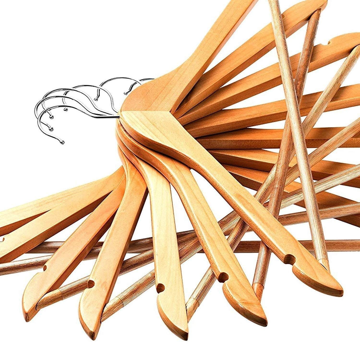 Premium Natural Wooden Garment Hanger  - 1 Pc