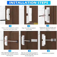 Smart Adjustable Mini Door Closer with Sensor & Easy Install