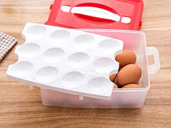 Premium 24-Grid Egg Storage Box with Airtight & Space-Saving Design