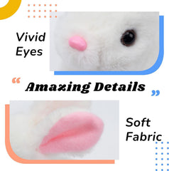 Interactive Hopping Bunny Toy with Sounds, Movable Ears & Nose