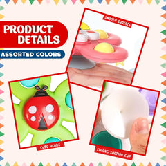 3-Pack Suction Cup Spinner Toy for Baby Bath & Play