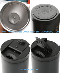 20 oz Double Wall Stainless Steel Travel Mug with Leak-Proof Lid