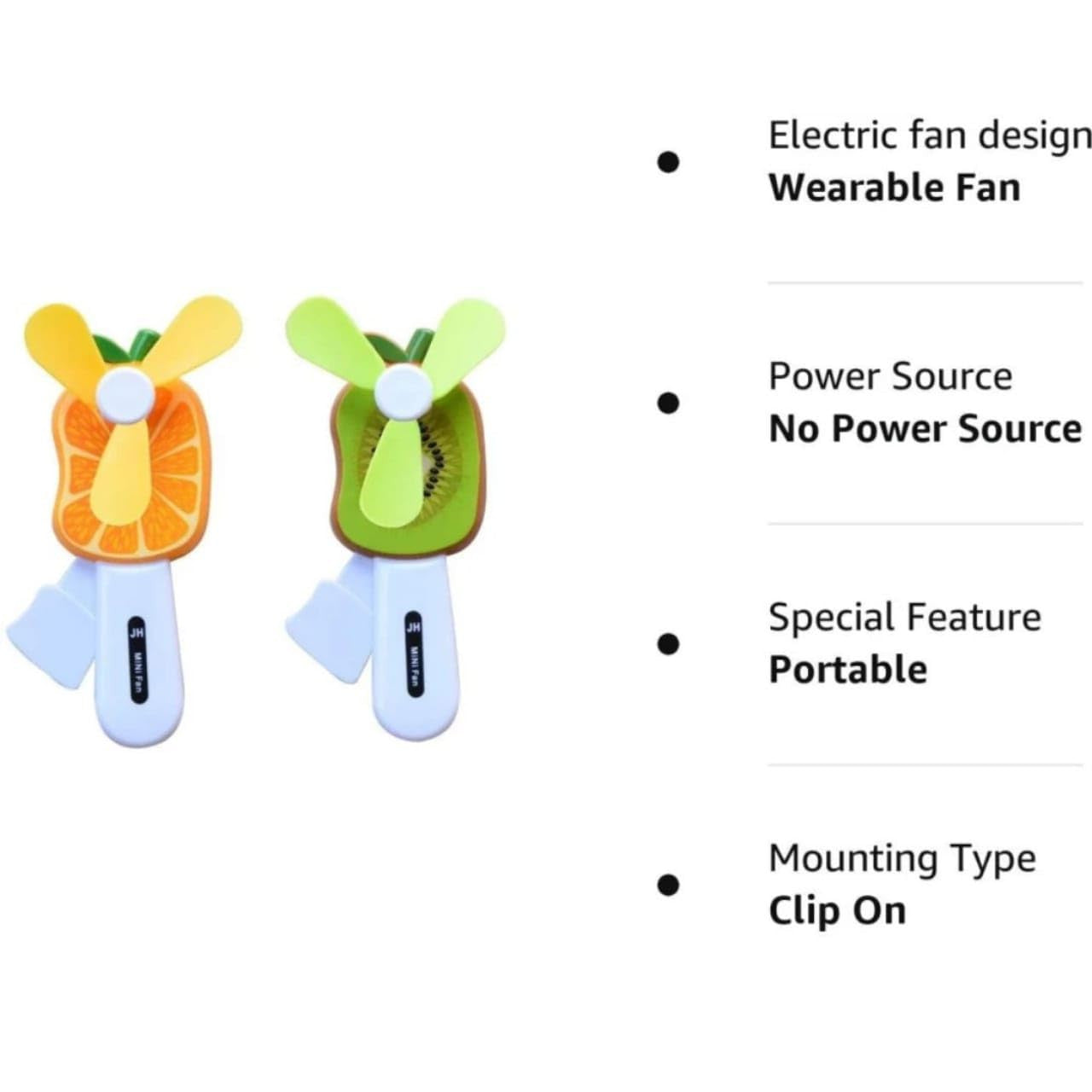 Mini Fruit Handheld Fan - Cool, Portable, Battery-Free for Kids