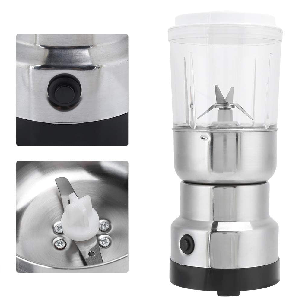 Electric Coffee & Spice Grinder with Transparent Lid and Stainless Steel Blades