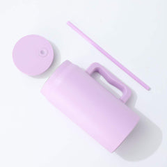 Lavender 1500ml Insulated Mug with Handle and Straw