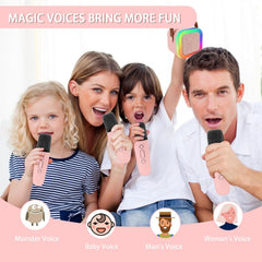 Portable Bluetooth Karaoke Speaker with Wireless Microphone & LED Light