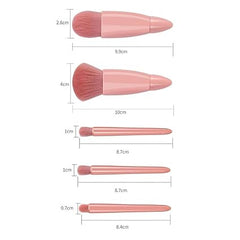 Mini Travel Makeup Brush Set - Compact Cosmetic Brush Kit