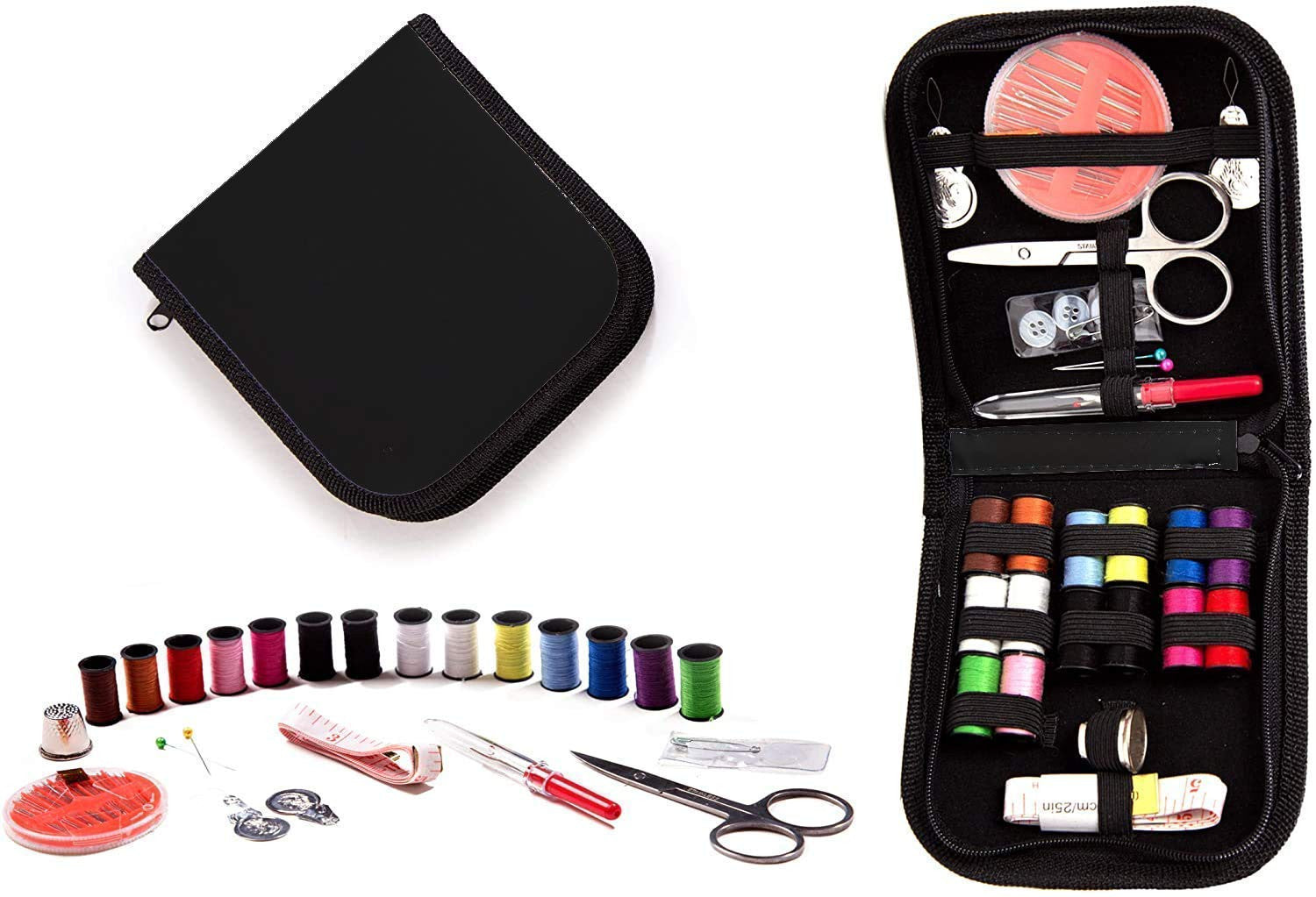Premium Travel Sewing Kit with Needles, Thread & Repair Tools
