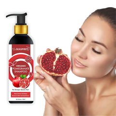 Organic Pomegranate Shampoo for Dry, Damaged & Brittle Hair