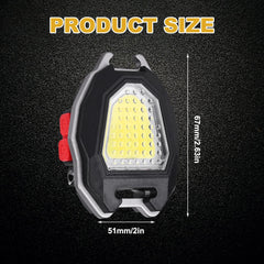 Cob Keychain Light with Cigarette Lighter and COB Illumination