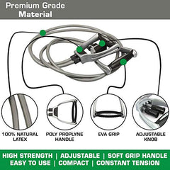 Double Resistance Toning Tube with Handles for Full-Body Fitness