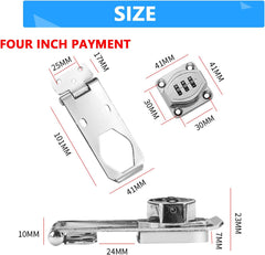 3-Digit Keyless Cabinet Lock with Password & Safety Buckle